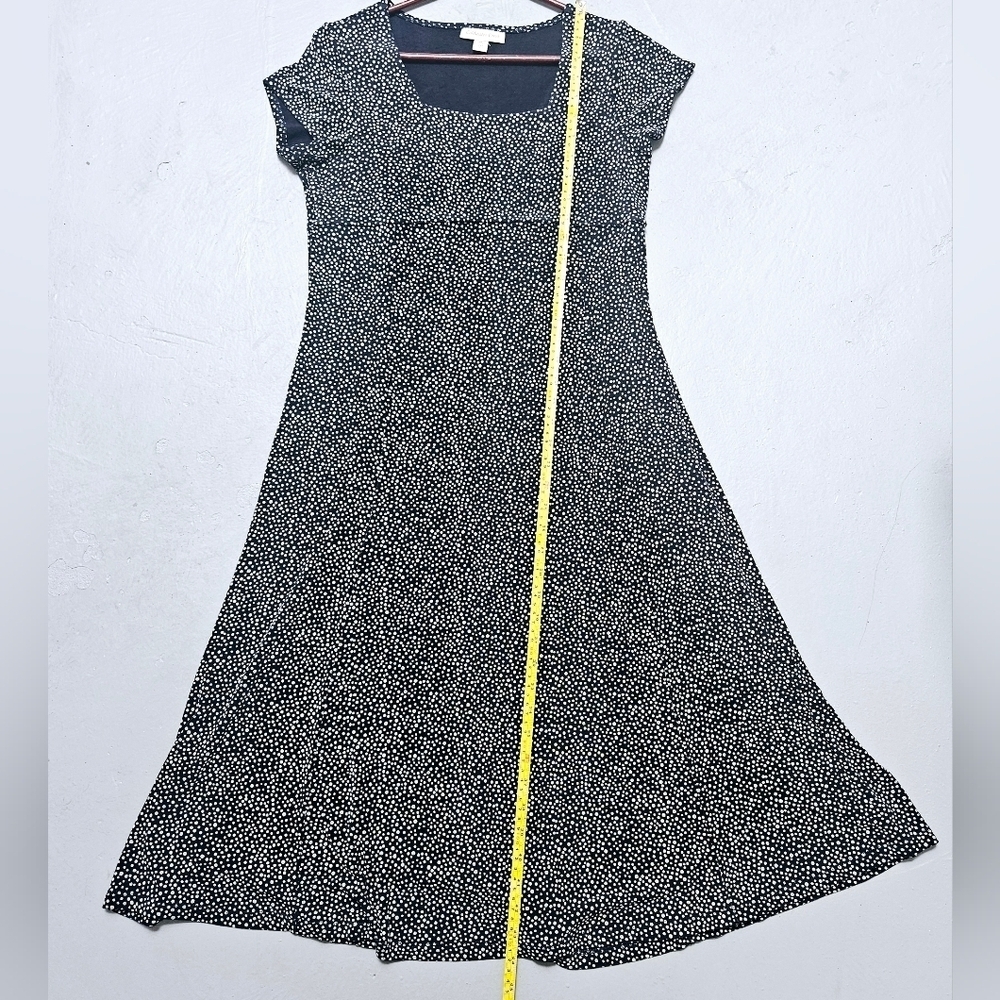 Vintage Coldwater Creek Iron free Empire Waist maxi Flowy Polka sz M 90s Dress - Picture 8 of 11